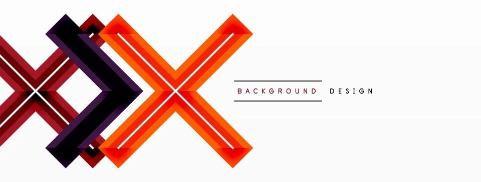 Cross line background minimal geometric template. Design for wallpaper, banner Stock Illustration