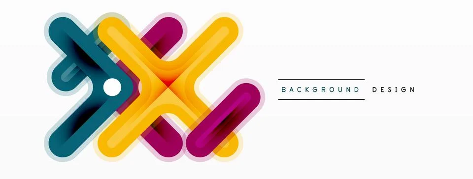 Cross line background minimal geometric template. Design for wallpaper, banner Stock Illustration