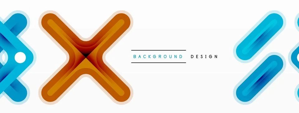 Cross line background minimal geometric template. Design for wallpaper, banner Stock Illustration