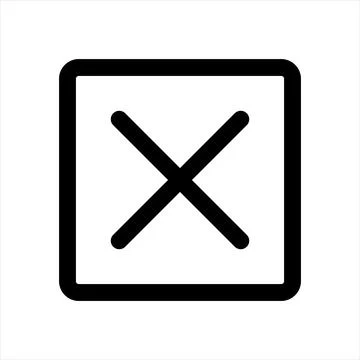 Cross line icon vector illustration isolated on white background Stock Illustration