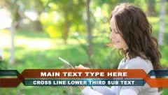 Cross Line Lower Third Stock After Effects