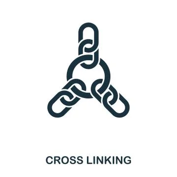 Cross Linking icon. Line style icon design. UI. Illustration of cross linking Stock Illustration