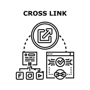 Cross linking strategy for online content promotion Stock Illustration