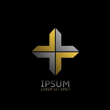 Cross Logo icon Stock Illustration