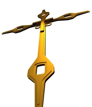 Cross made from gold Stock Illustration