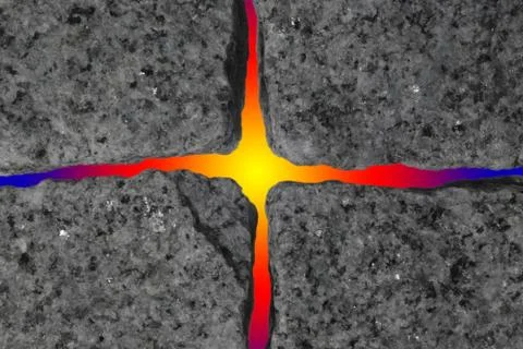 Cross made of granite Stock Photos