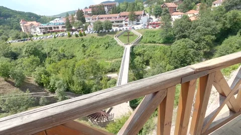 A cross made on the lawn Stock Footage 139945503