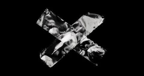 A Cross Made Of Scotch Tape Stock Footage 211215522