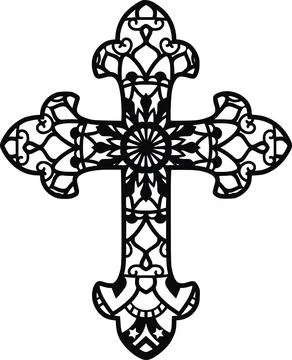 Cross mandala Stock Illustration