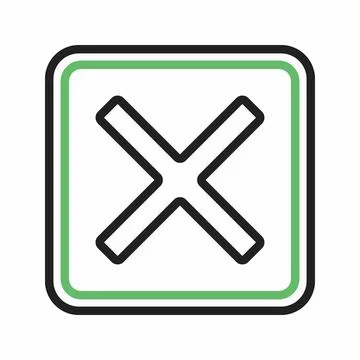 Cross Mark Button icon vector image. Stock Illustration