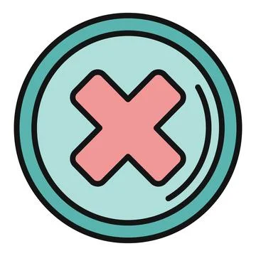 Cross mark in circle representing error or cancellation 스톡 일러스트