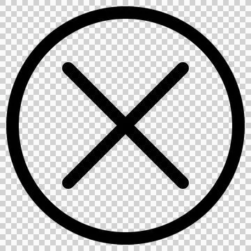 Cross Mark in Circle – UI Remove Close Icon Stock Illustration