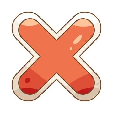 Cross mark emoji Stockillustratie