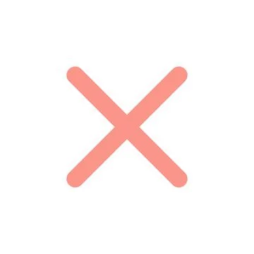 Cross mark flat color ui icon Stock Illustration