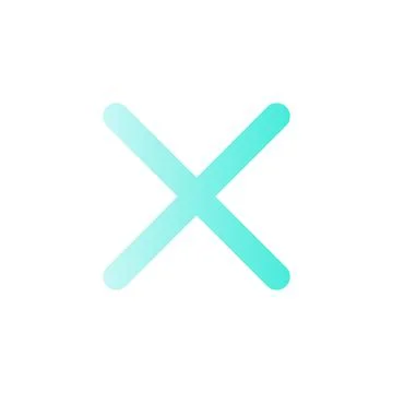Cross mark flat gradient color ui icon 스톡 일러스트