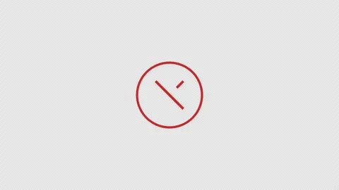 Cross Mark Icon Animation Motion Graphic Alpha Channel 4K Light Видео 340182932