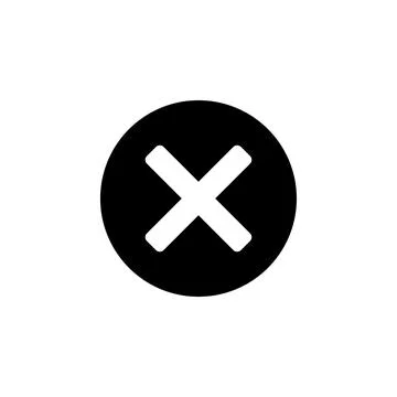 Cross mark icon Stock Illustration