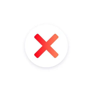 Cross mark icon Illustrazione stock