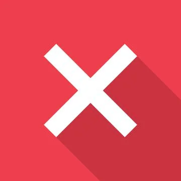 Cross mark icon, X sign, simple error design vector illustration, false choic Stock Illustration