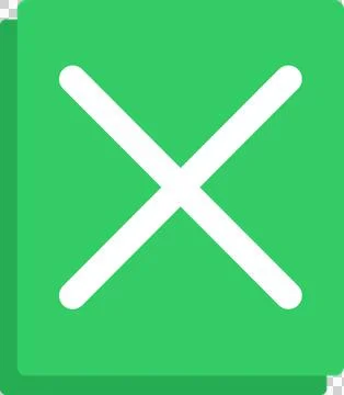 Cross mark inside box, rejection Stock Illustration