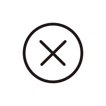 Cross mark symbol icon. Vector. 스톡 일러스트