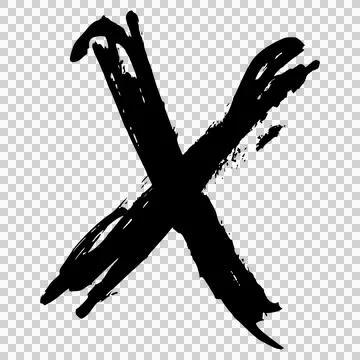 Cross mark X Illustrazione stock