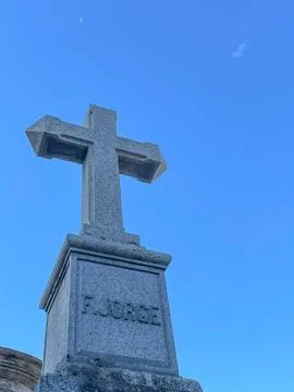 Cross Memorial in the Sky Stock Photos
