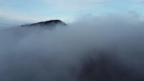 А cross in the mist Video stock 169683755