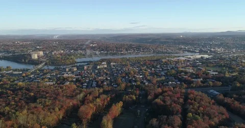 Cross Mont Bellevue Montain autumn Sherbrooke, Quebec - shot 2 Stock Footage