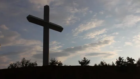 Cross on the mountain Stock Footage 5231503