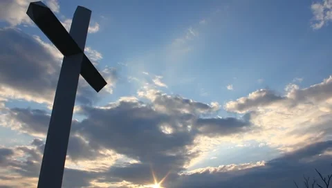 Cross on the mountain Stock Footage 5235922