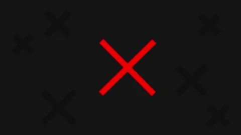 Cross multiplication x sign symbol icon for warning and alert Stock Footage 302003230