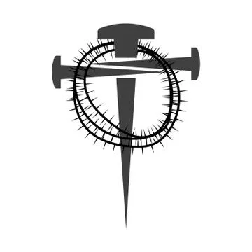 Cross of nails Stock Illustration