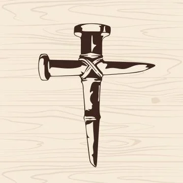 Cross of nails Stock Illustration