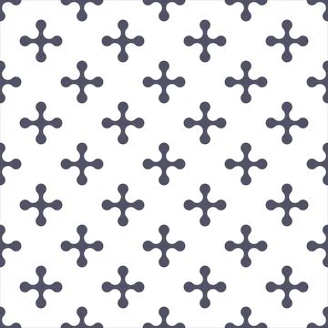 Cross or plus diagonally distributed simple minimalist geometrical vector pat Stock Illustration