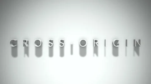 Cross origin 3D title animation white text on a white background Stock Footage 299368660