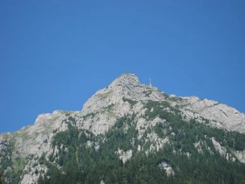 Cross over the mountains Stock Photos