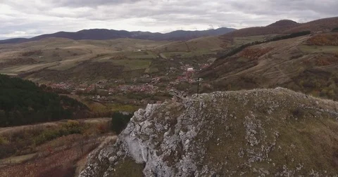 Cross over a village Stock Footage 82618006