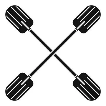 Cross paddle icon, simple style Stock-Illustration