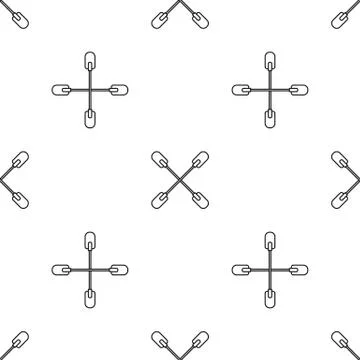 Cross paddle pattern seamless Stock-Illustration
