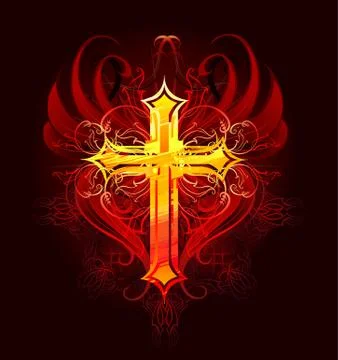 Cross painted with paint イラスト素材