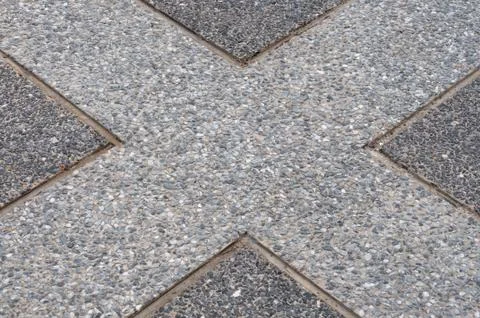 Cross pattern pavement detail Stock Photos