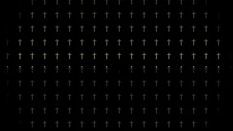 Cross patterns displayed on a dark background in a design Stock Footage 339453713