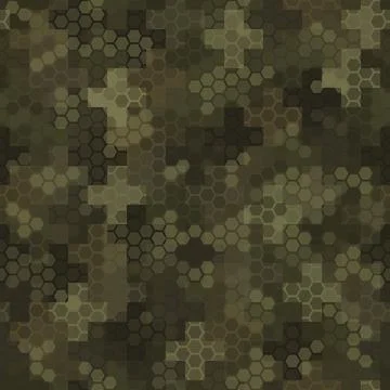 Cross pavement ornament seamless pattern. Camouflage mosaics wallpaper イラスト素材
