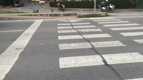 Cross the pedestrian crossing Stock Footage 146993782