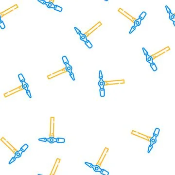 Cross peen pin hammer vector seamless pattern Stock Illustration