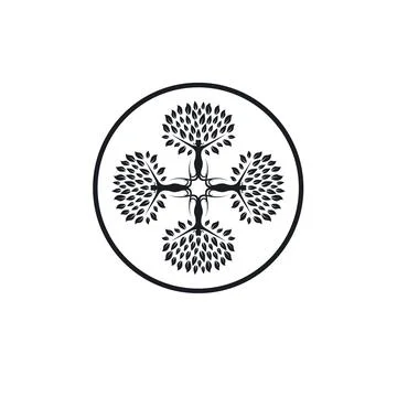 Cross people tree  icon vector illustration concept design Stock Illustration
