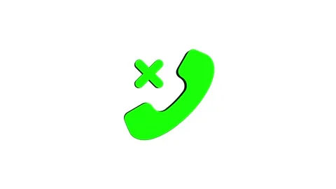 Cross phone rotating 3d icon 4k animation, call looping alpha channel. mobil.. Видео 313476292