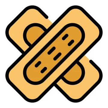 Cross plaster icon vector flat Illustrazione stock