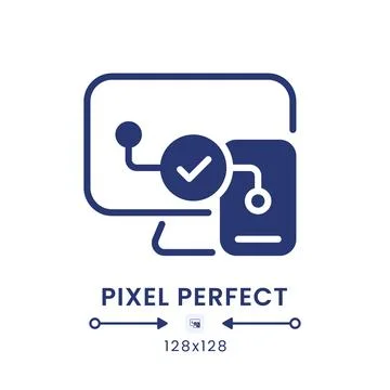 Cross-platform compatibility black solid desktop icon 스톡 일러스트